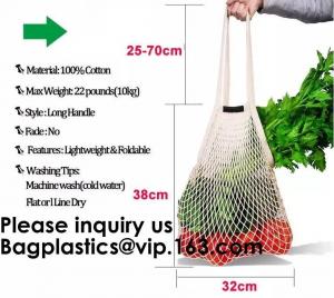 China Factory Supplier Cotton Mesh Shopping Net Bag Logo Multi Colors Black White Red Green Blue Handled Shopping Bags Net on sale