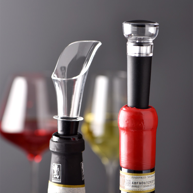 Red Wine Vacuum Sealing Wine Stopper And Pourer Promotional Wine Gift