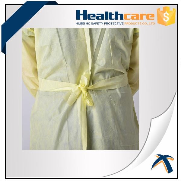 Pink Disposable Isolation Gowns 115x137CM PP+PE Gown With Long Sleeve