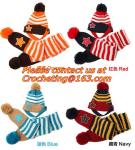 Children Skullies & Beanies Scarf Hat Set Baby Boys Girls Knitted kids Hats &