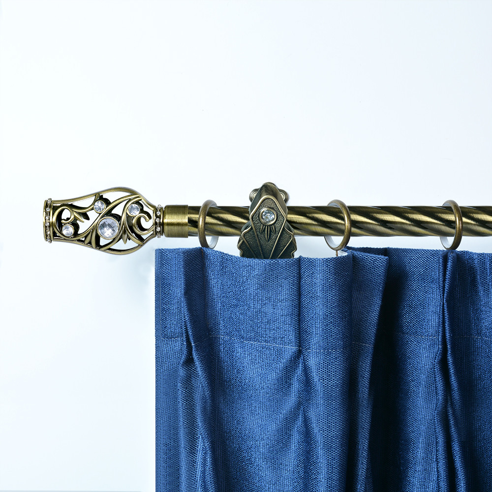 Hot Selling Window Curtain Pole Metal Fashion Home Hardware Adjustable Curtain Rod Set For Decoration