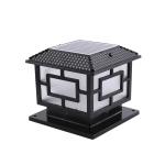 Black Bronze Aluminum Solar Pillar Light Energy Saving Fence Solar Post Cap