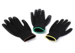 Lightweight Black Nylon Pu Safety Work Gloves Stretchable Liner OEM / ODM