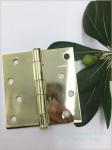 4" Polished Bright Heavy Duty Swinging Door Hinges Square Type