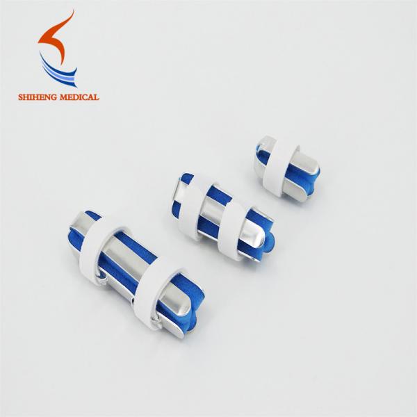 Quality S M L size aluminium alloy white and blue finger splint with foam for sale for sale