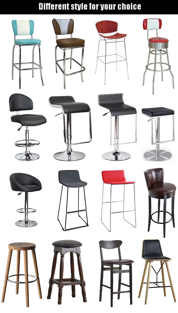 American Design Metal Frame Bar Stools Industrial 50'S Customize