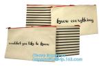 Professional Cosmetic Bag Canvas Zipper Pouch Wholesale, Private Label Makeup