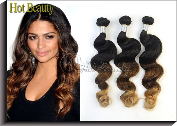 Natural Wave Virgin Peruvian Hair Extensions Three Tone 14''- 28''