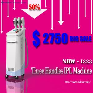 Wholesale 2014 big promotion three handles long working time white ipl shr laser beauty machines from china suppliers