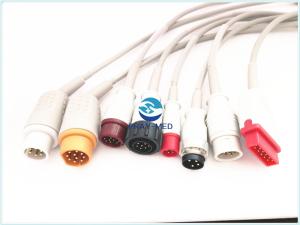 Wholesale AAMI Mindray / Spacelabs Ibp Cable , 6 Pin Connector Blood Pressure Cable from china suppliers