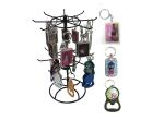 Zinc Alloy 3D Acrylic Keychains / Key Rings With OEM Paper Card Bag
