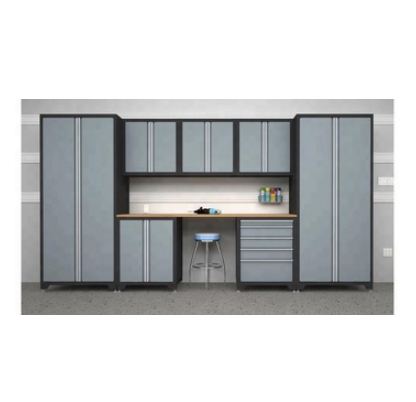 Modern Workshop Tool Chest Cabinet Brown Heavy Duty Combination for Garage Organization