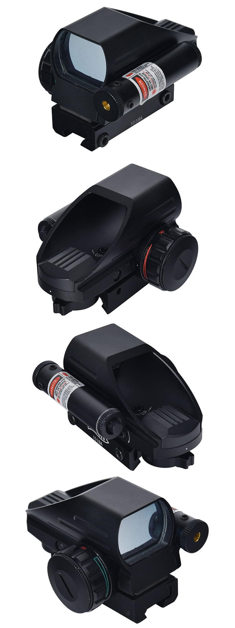 22mmX33mm Objective Dia Red Dot Reflex Sight for Optical Scope and Laser Sight Length 82mm