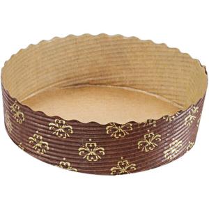 Wholesale 5 Oz Brown Paper Baking Mold Gold Short Panettone Rk Bakeware from china suppliers