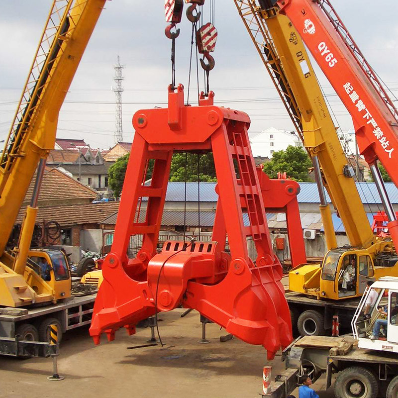 Heavy Duty NM400 Mechanical Grab Bucket 2 Peel Dredging Clamshell Material Bulk Cargo