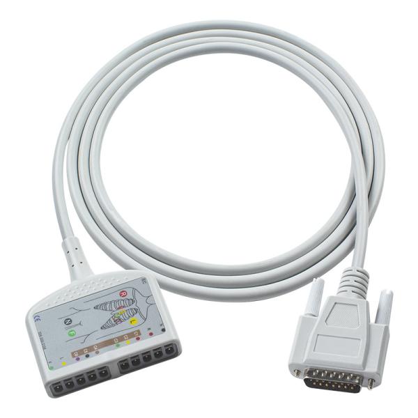 Compatible Nihon Kohden ECG Diagnostic EKG Cable 10Lead for Cardiofax C,