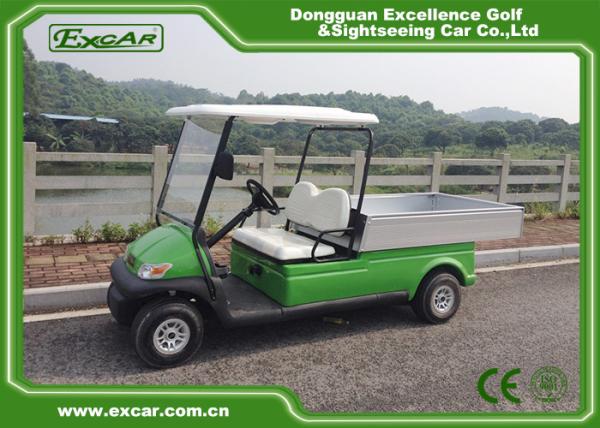 CE Approved Green 48V Trojan Hotel Buggy Car , 2 Seats Electric Utility Golf