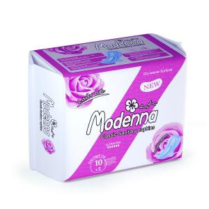 Overnight Sanitary Towel Pads Disposable Women Cotton Surface With Wings