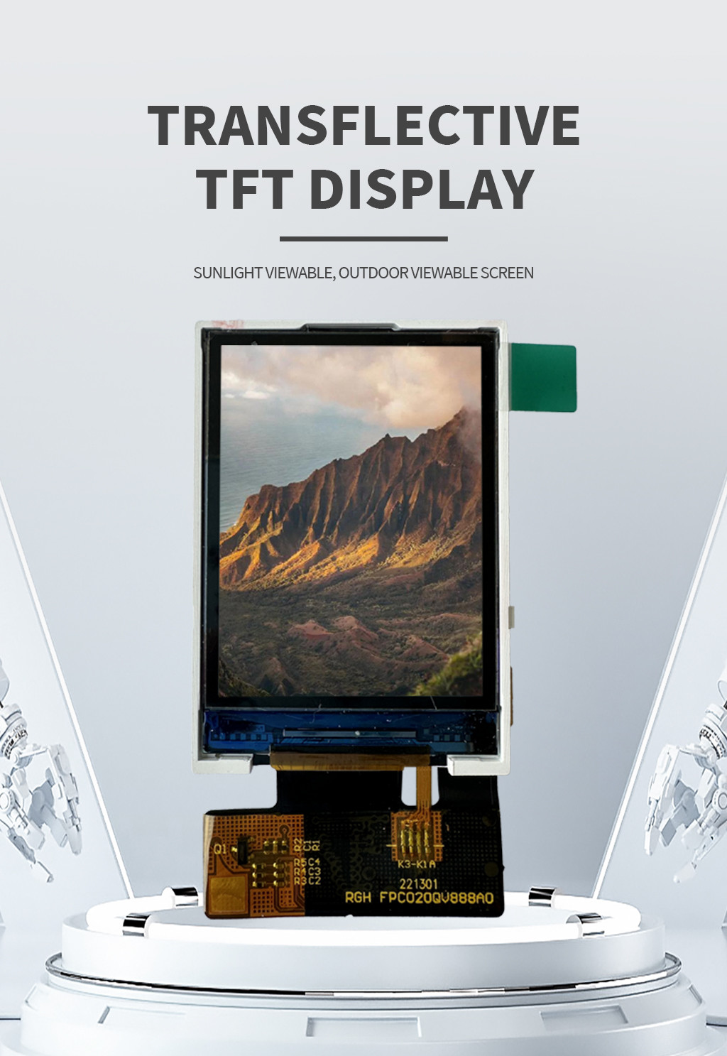 TFT LCD Module Display 2 Inch Sunlight Readable 240x320 SPI MCU Interface
