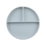 Suction Type Silicone Baby Plate Set Round Shaped For Toddler Feeding