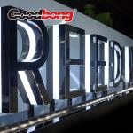 Lighted alphabet metal sign letter, lighted up metal letters for sign , backlit