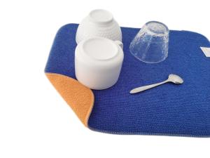 Wholesale Blue Orange Microfiber Dish Mat Draining Board Mats For Counter 30x46cm from china suppliers