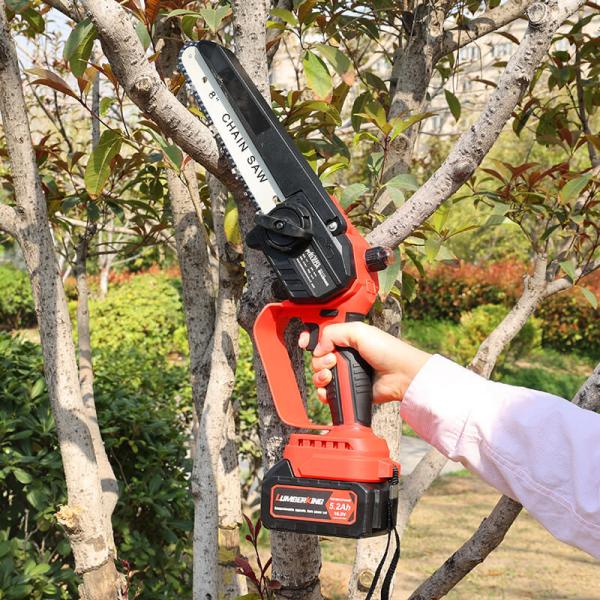 8Inch Mini Lithium Electric Chainsaw Wireless Portable Handheld Battery Chain