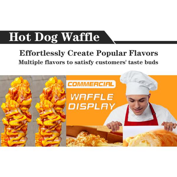 Kitchen Utensil Waffle Maker for Snacks and Hot Dogs 7.5 KG Temperature 50-300 Degree