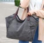 High Capacity Shoulder Tote Bags For School Solida Color Non Fade Strong Handles