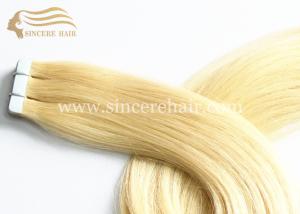Wholesale Hot Sell Top Qulaity 26 Inch Long White Blonde Double Drawn Seamless Tape In Remy Human Hair Weft Extensions for sale from china suppliers