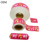 OEM Colorful Plastic Sausage Casings Customized Brand Logo Food Grade Sausage