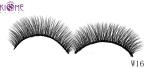 Glitter Full Strip Mink And Silk Lashes Black Cotton Stalk Custom Length