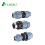 Customer Requirements 90deg Angle Light Blue PP Compression Fittings with