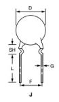 500V DC 0.01 Uf Ceramic Capacitor , Straight Lead Z5u Ceramic Capacitor