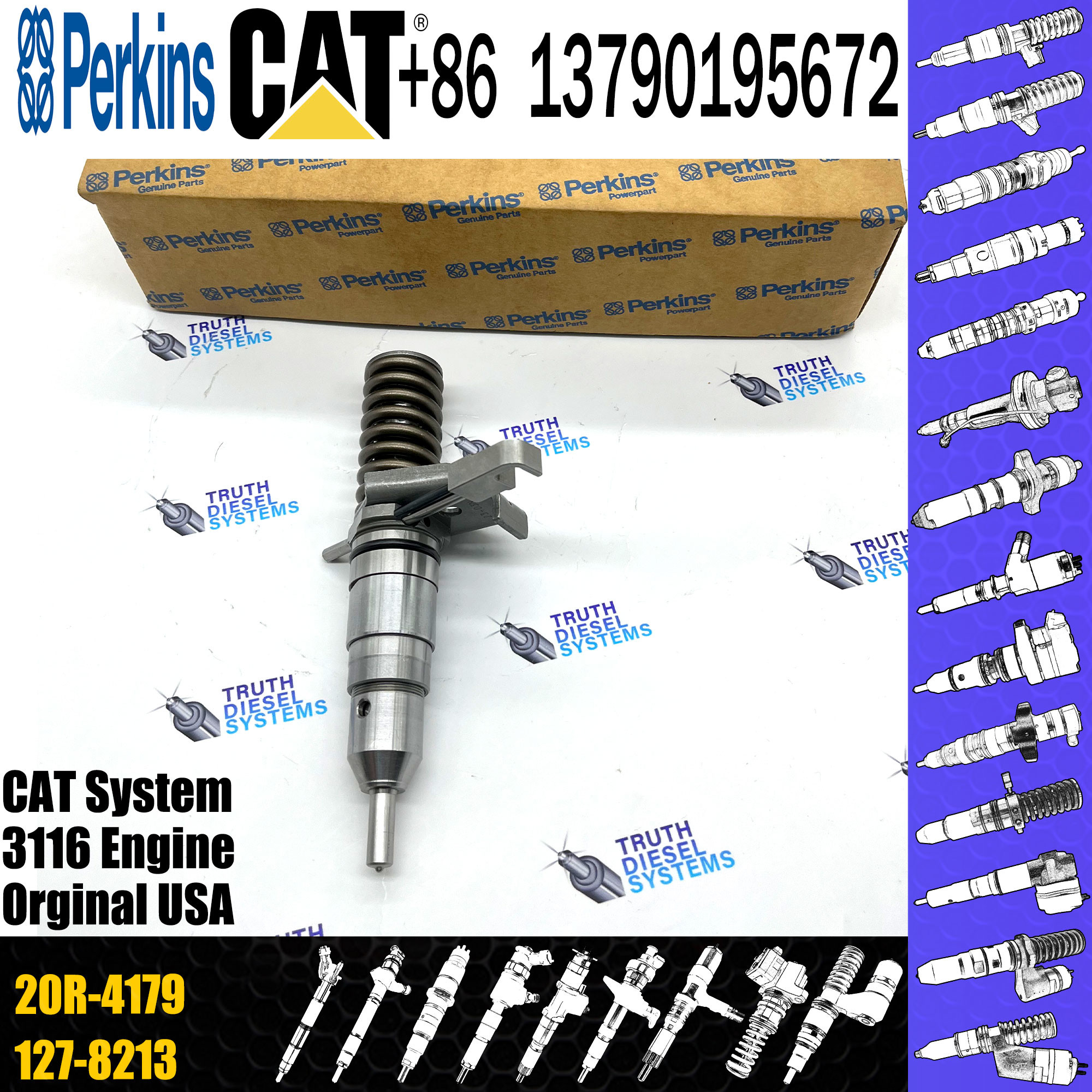 Huida 3116 Engine Fuel Injector 418-8820 Common Rail Injector 20R-4179