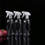 kitchen toilet bottle plastic cleaner 500ml round PET bottle with trigger spray