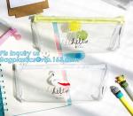 Personalized Neoprene Pencil Case, Neoprene Pencil Bag, Zipper Transparant PVC