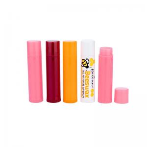 China 5g Plastic Lipstick Transparent Tube Packaging Vibrant Pink Lipstick Tube on sale