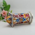 Shinny Gifts Vintage Metal Marble Pillar Toothpick Holder For Appetizers