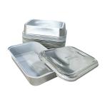 Aluminum Food Packaging Recyclable Disposable Trays Cake Pans Heat Sealing Foil