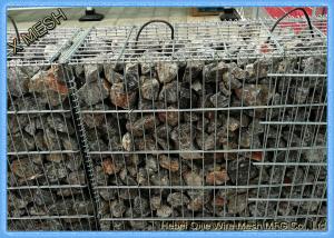 Wholesale Zinc Coated Welded Gabion Baskets , Stone Filled Wire Cages Square / Rectangular Hole from china suppliers