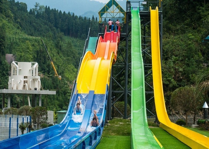 Commercial Fiberglass Custom Water Slides Adult Stimulating High Speed Slide