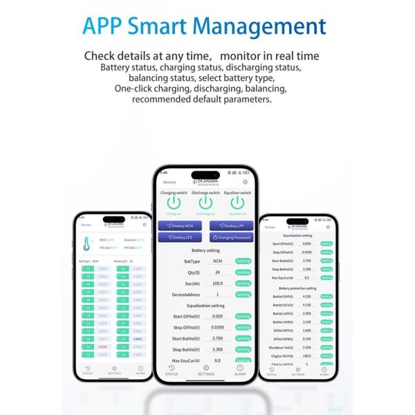 Smart Bms Active Balance Factory 200A 250A 300A BMS with 1A-8A Active Equalizer and CAN/RS485 for Heavy-duty Vehicle Battery Pack