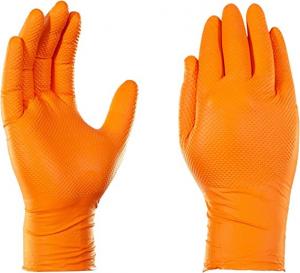 Wholesale Industrial Gloves Heavy Duty Nitrile Work Gloves Powder Free Diamond Pattern from china suppliers