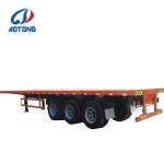 2 axle 40ft or 20ft trailer container flatbed truck trailer with 12500*2500*1520