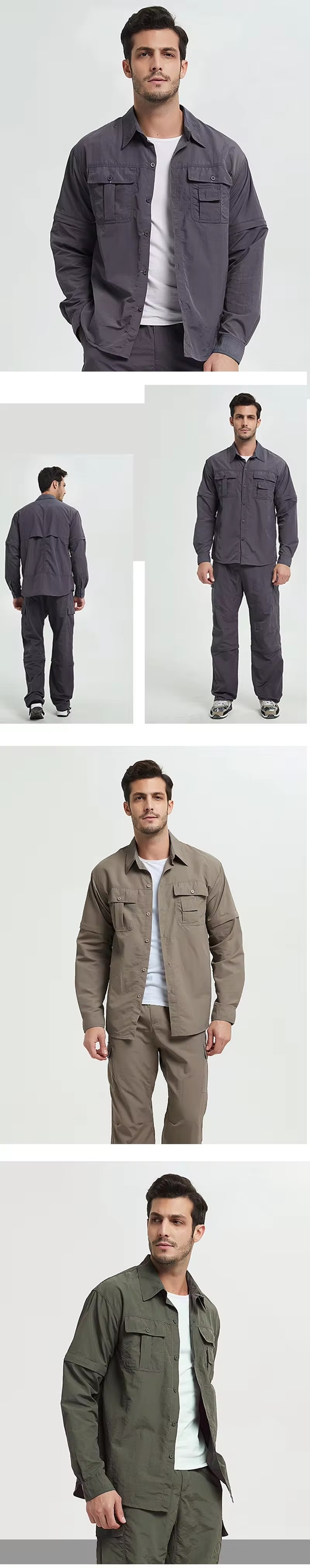 Outdoor Anti-UV Nylon Spandex Casual Shirt Fashion Style Quick Drying Short & Long Sleeve Fishing Shirt Casual For Man