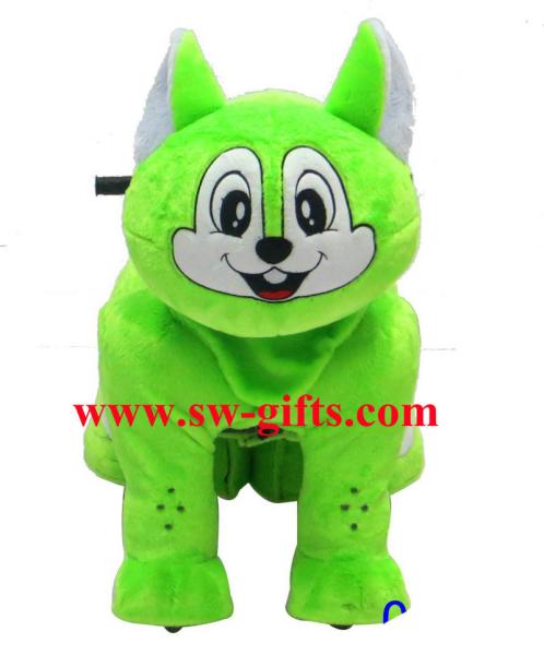 Quality Indoor Amusement Fun Park Animal Motorized Plush Kids Toy Zippy Rides for sale