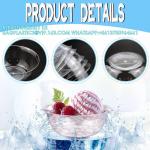 12oz 9oz 6oz Hard Plastic Bowls, Clear Salad Bowl Disposable Soup Ice Cream