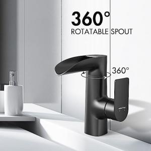 Wholesale Modern Waterfall Swivel Spout Tap 360° Rotating Faucet For Bathroom Sink from china suppliers