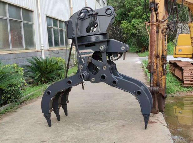 NM400 Wear Resistant Steel Hydraulic Grab Scrap Metal Grapple 360 Degree Rotating